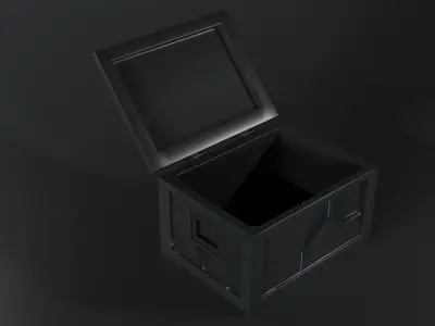 Sci-Fi Box Container 3D model