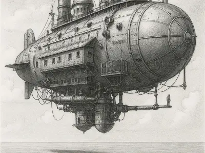 The Sky Fortress - Steampunk Airship 3D print model