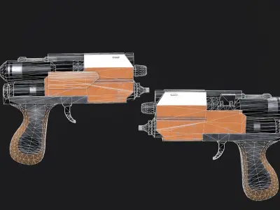 Blurrg-1120 Blaster Pistol Free low-poly 3D model