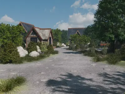 Village In Nature 3D model purchase