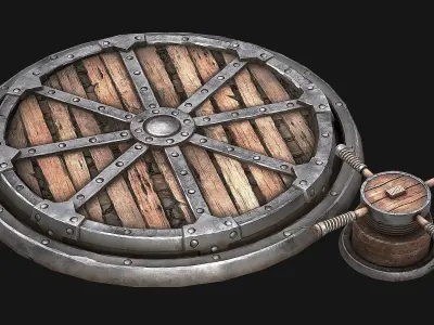 Rotating Platform Low-poly 3D model