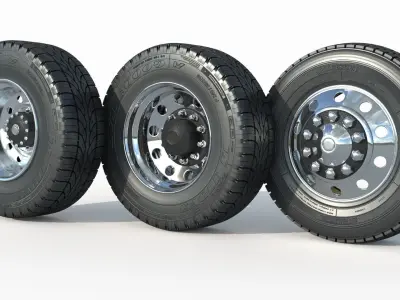 Truck wheel 03 3D model