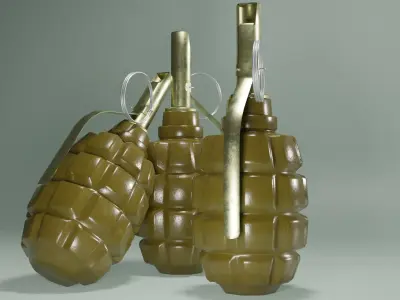 Grenade F1 Low-poly 3D model purchase