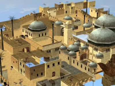 CSS DEDUST Full Map Low-poly 3D model