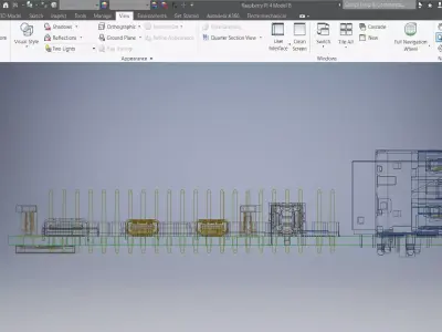 Raspberry Pi 4 Model  3D model