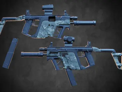Kriss Vector  Low-poly 3D model