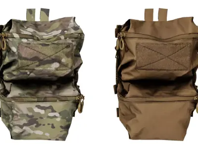 FERRO CONCEPTS DOUBLE POUCH BACK PANEL  Low-poly 3D model