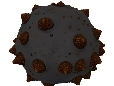 Dark Metal Spiked Orb 3D model