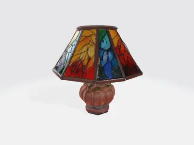 Nostalgic Tiffany Lamp High Poly 3D model