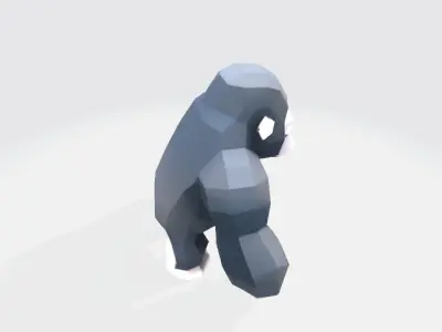 Lowpoly gorilla Low-poly 3D model