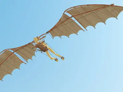 leonardo da vinci Low-poly 3D model