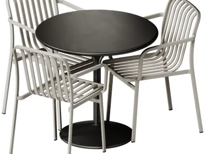 Jos Round Table and Kano Chair by Babel D 3D model