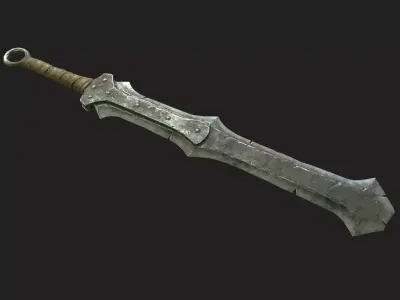 ork long sword Low-poly 3D model