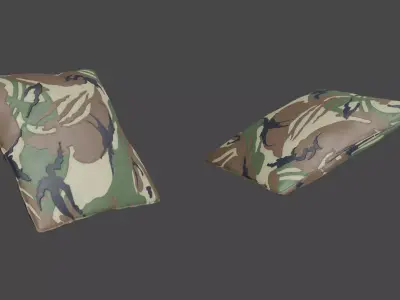 Military Pillow Designs Army Decorative Soldier Pillow Low-poly 3D model