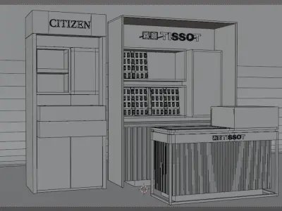 Citizen and Tissot Watches 3D model