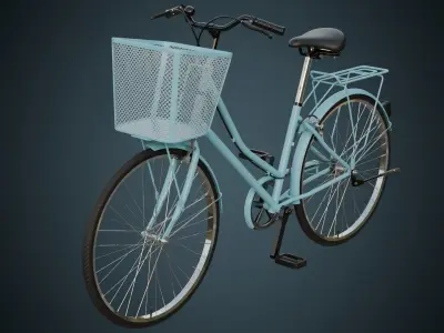 Bicycle 1A Low-poly 3D model