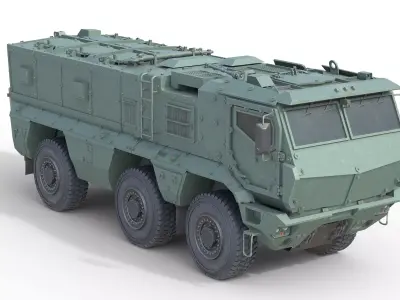 KAMAZ 63968 Typhoon MRAP Vehicle  Low-poly 3D model