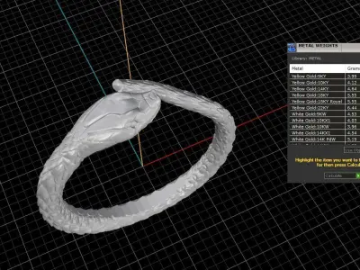 snake ring 3D print model
