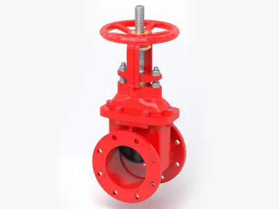 Gate Valve Low-poly 3D model