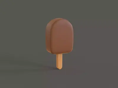 LowPoly Kawaii Sloth Ice Cream Low-poly 3D model