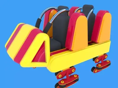 Rollercoaster Carriage 3D model