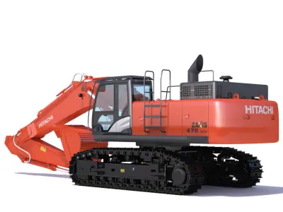 Excavator Hitachi ZX470 3D model