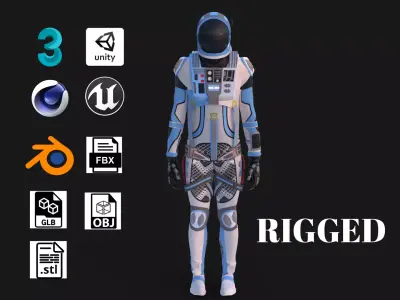 Astronaut Spacesuit Argentina 3D model
