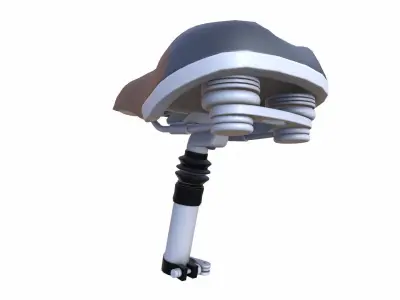 Bicycle Seat Low-poly 3D model 4