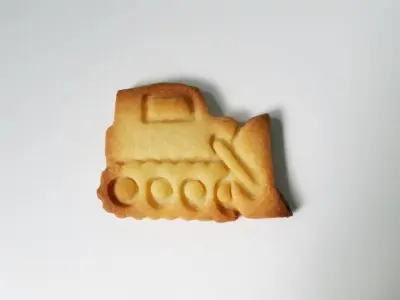 Bulldozer Plow cookie cutter 3D print model