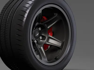 Dodge Challenger SRT Demon 2017 rearwheel 3D model