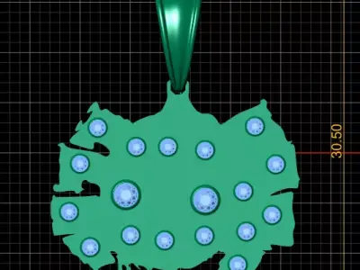  Lucky Cat 3D Pendant 3D print model