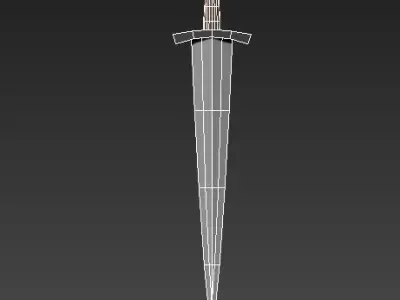 Armed Sword Low-poly 3D model