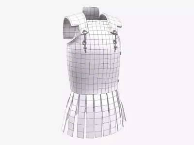 Ancient Armor Scalemailed 3D Model Game Ready PBR Low Poly Low-poly 3D model