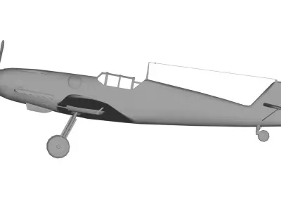 Messerschmitt Bf 109 3D model 5