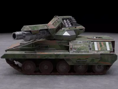 Tank Hunter-Ricochet--Tanki Online 3D model