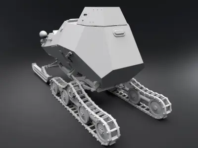 BA64 Snowmobile Scale model  3D print model