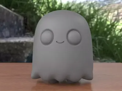 Cute Kawaii Ghost 3D print model