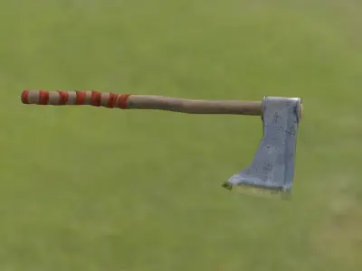 Battle Axe Low-poly 3D model 20