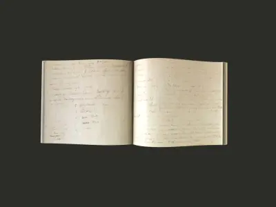 Antique Manuscript Low-poly 3D model