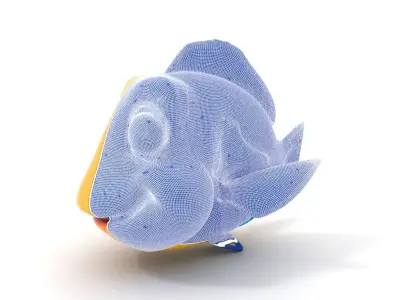 Animated Tropical Fish Model Pack with Vibrant Colors Low-poly 3D model