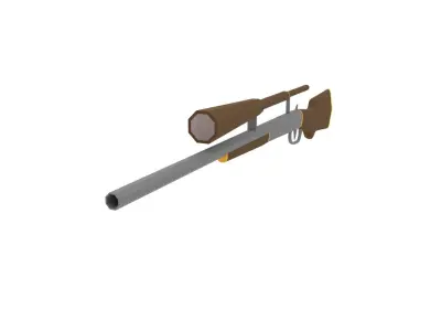 Low Poly Western Sniper Free low-poly 3D model