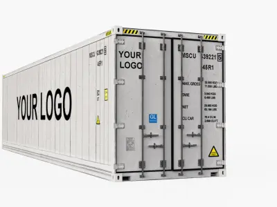 40ft GENERIC Container Reefer CARRIER- PSD edit 3D model