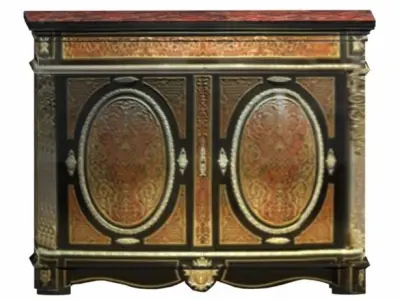 Boulle Cabinet Low-poly 3D model