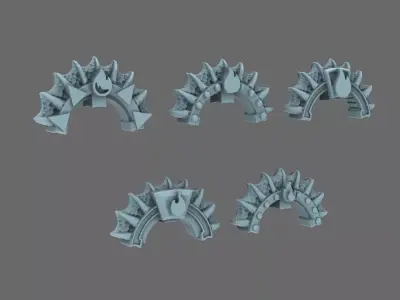 Dragon Knights Dragon Scale Crests 3D print model