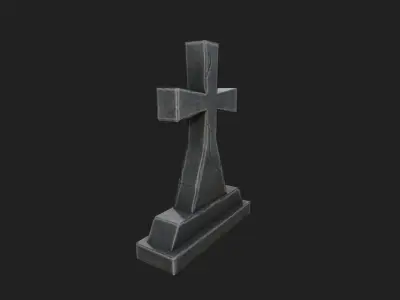Gravestone  Low-poly 3D model