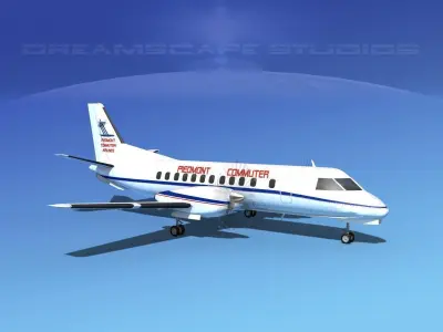 SAAB SF340 Piedmont Commuter 3D model