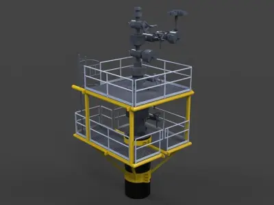 Well access platform Free 3D model