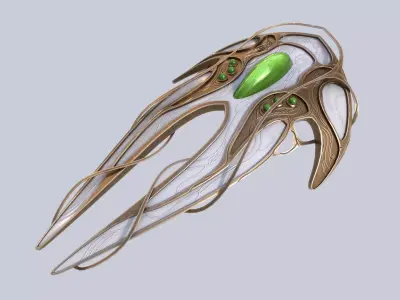 Alien spacecraft Low-poly 3D model by Anima-Z - Low-poly