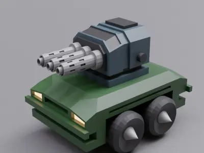 Mini tanks collection 3D model