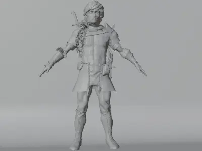 Warrior 3D character 3D model